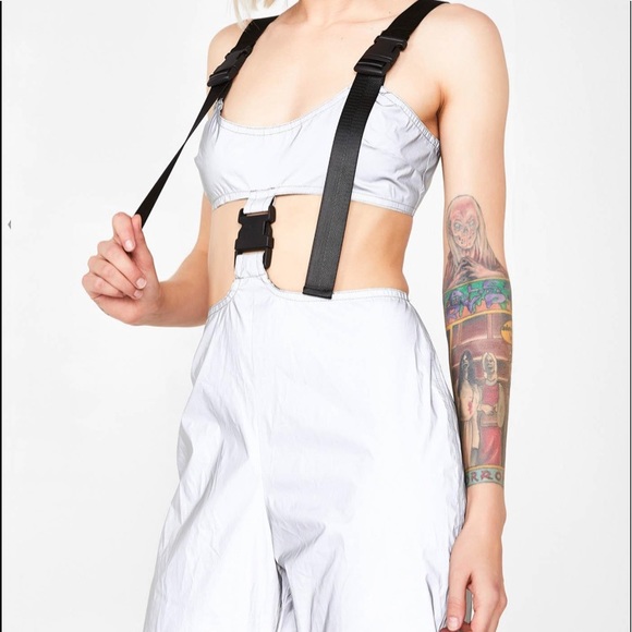 Jaded London reflective cargo jumpsuit NWOT - Picture 2 of 6